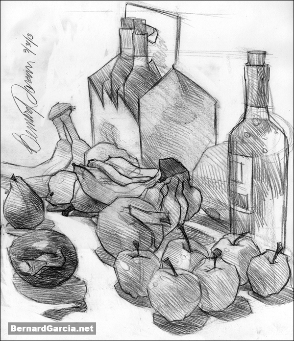 600x696 Drawing And Sketching By Artist Bernard Garcia Kitchen Table