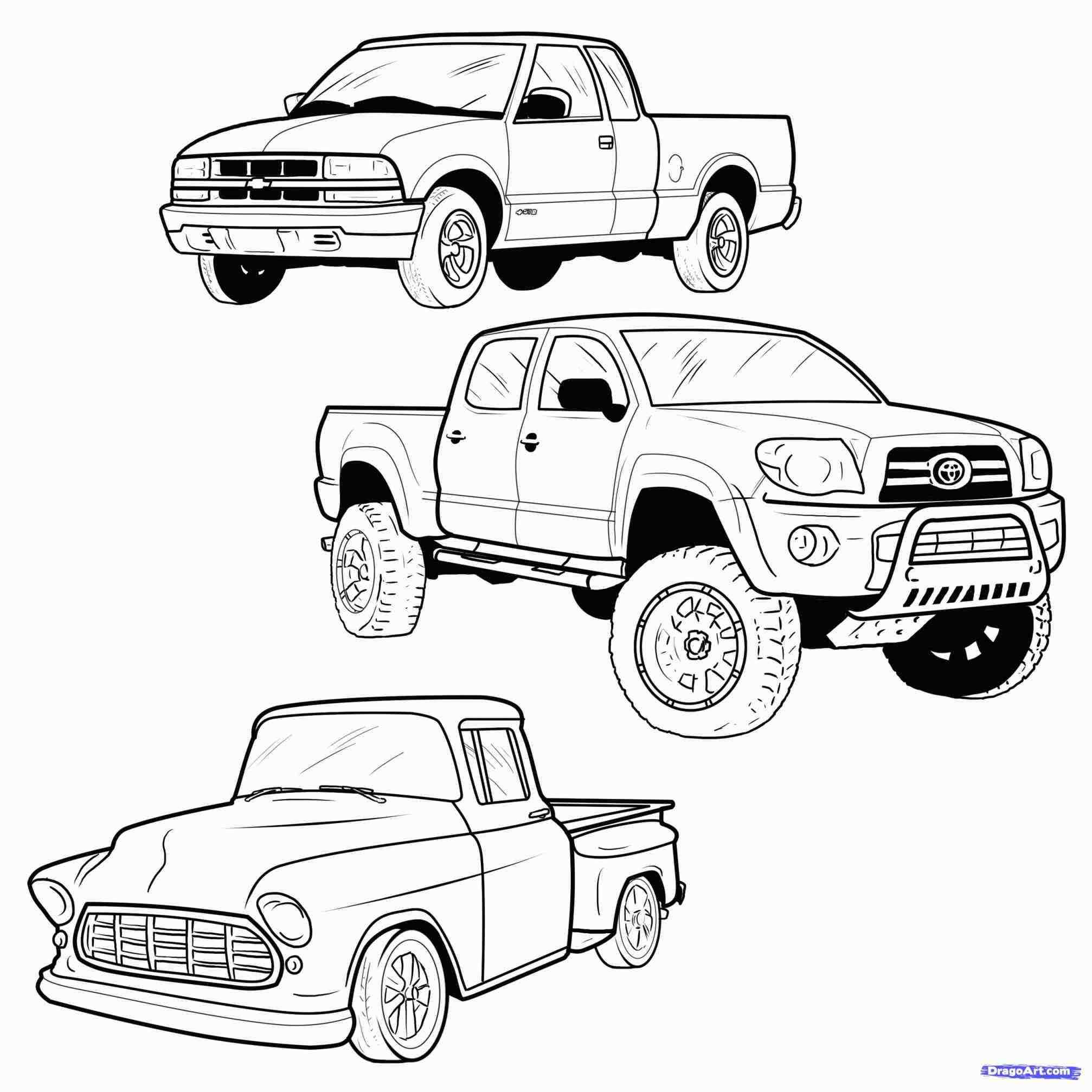 Lifted Truck Drawing At GetDrawings Free Download