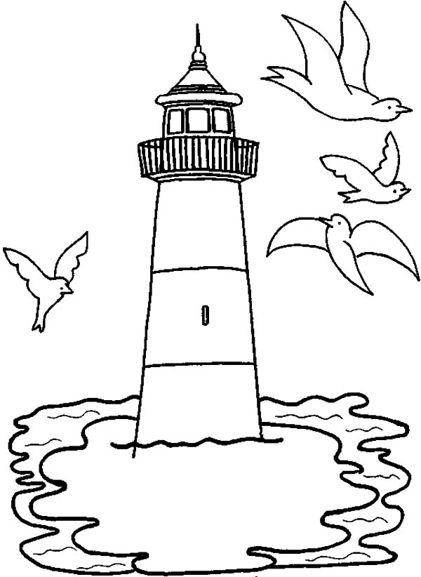 Lighthouses Coloring Pages - Learny Kids