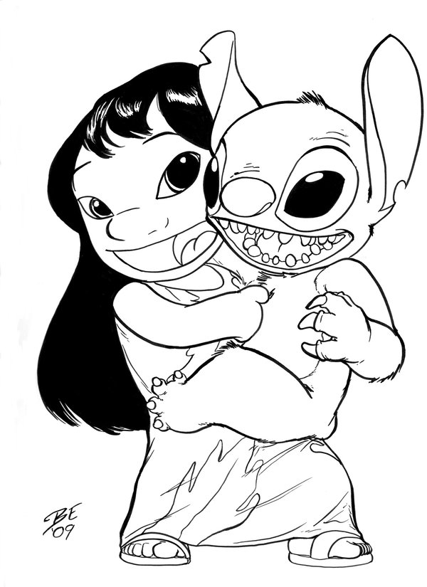 Lilo And Stitch Coloring Pages Characters By Bureiku Free Printable