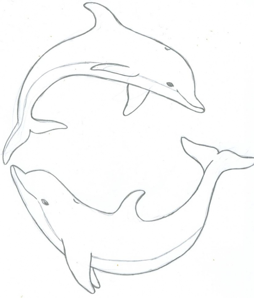 Line Drawing Dolphin at GetDrawings Free download