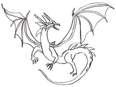 Line Drawing Dragons at GetDrawings | Free download