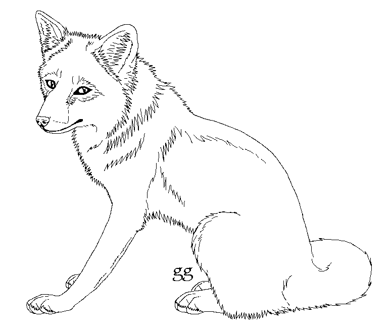 Line Drawing Fox at GetDrawings Free download