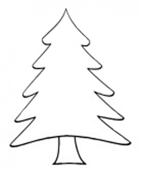 Line Drawing Of A Christmas Tree at GetDrawings | Free download