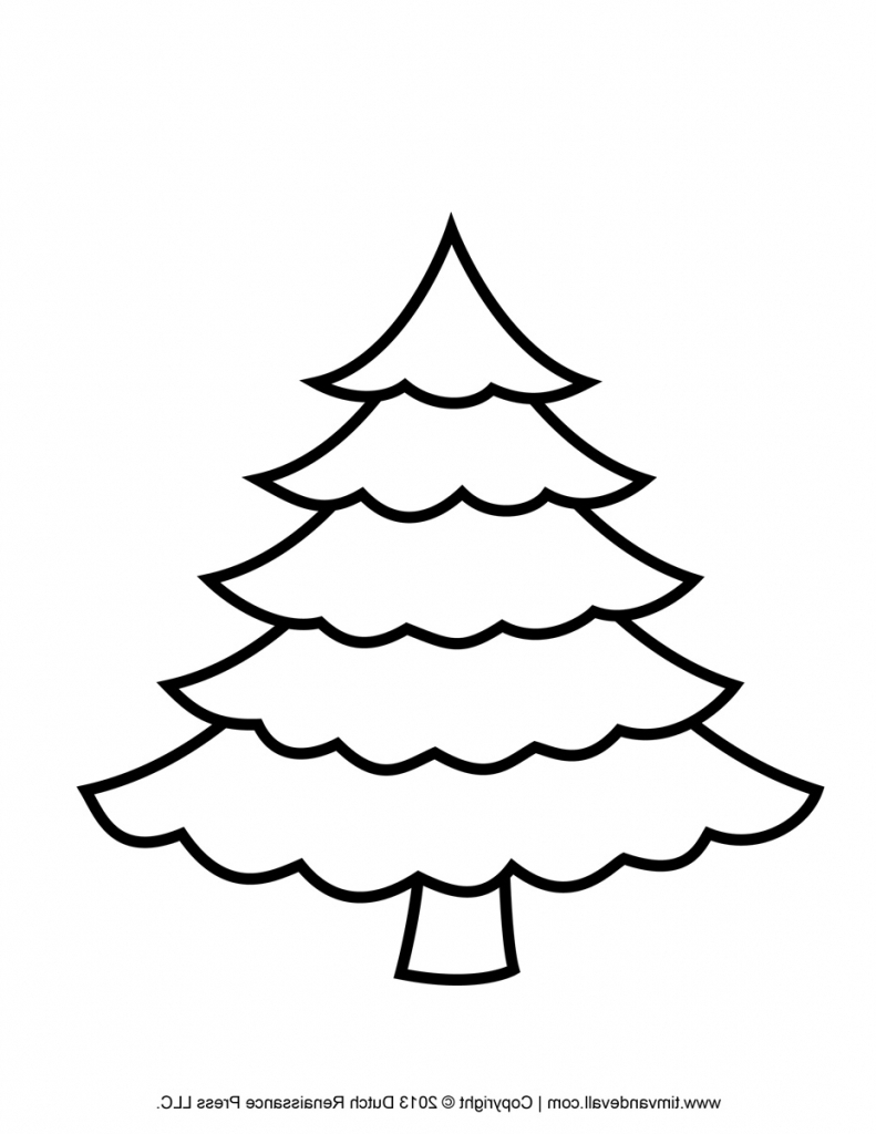 Line Drawing Of A Christmas Tree at GetDrawings | Free download