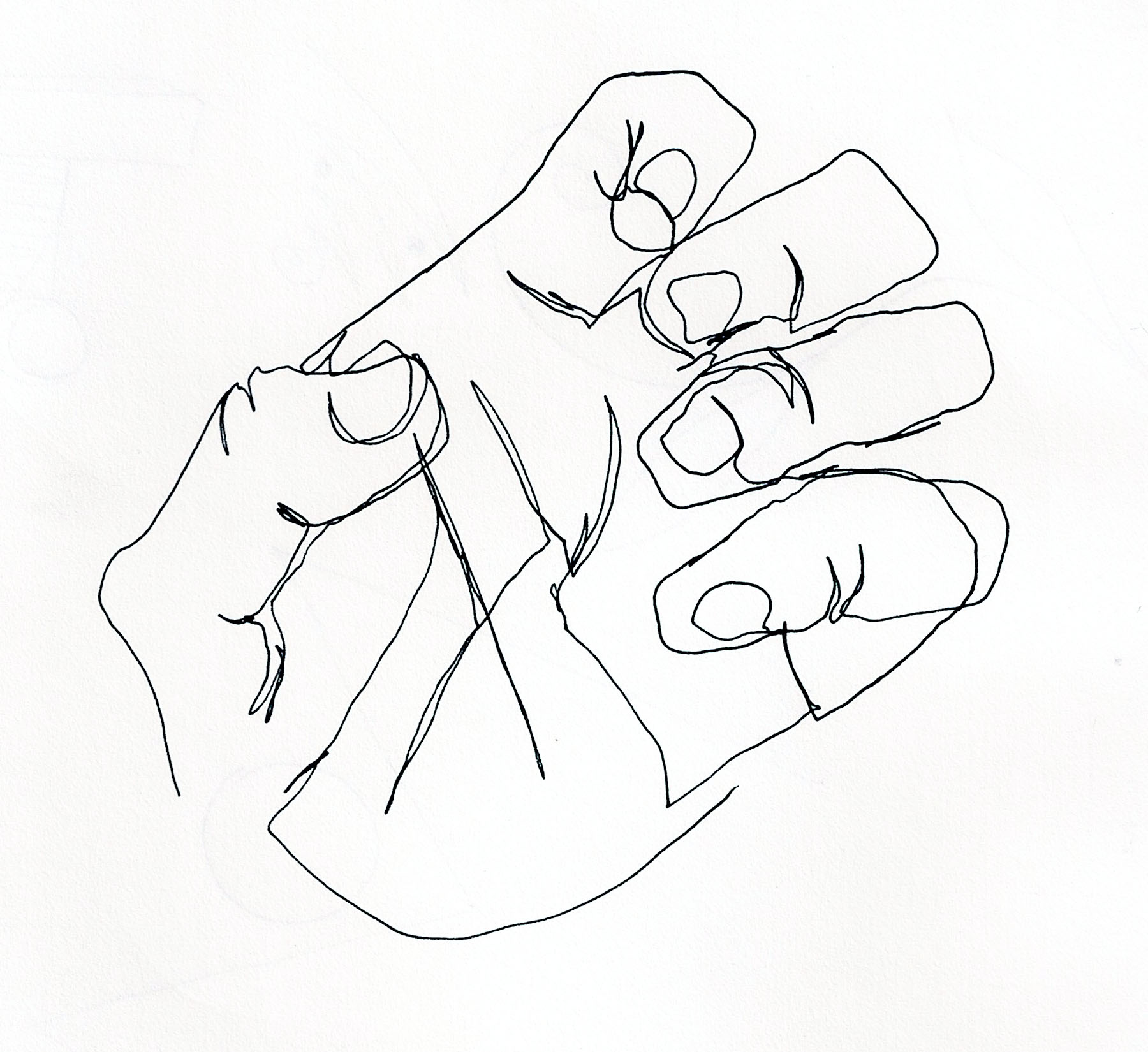 Line Drawing Of Hand at GetDrawings | Free download