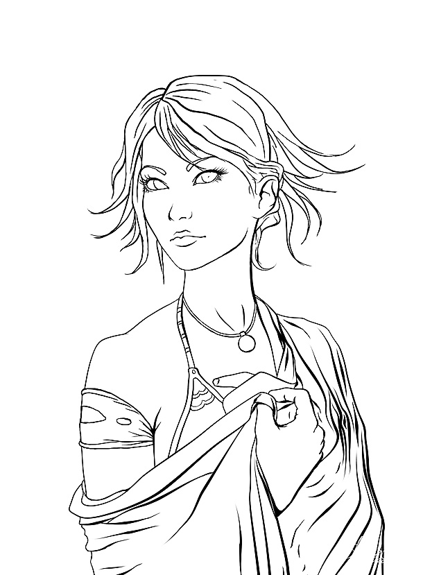 Line Drawing Of Woman at GetDrawings | Free download