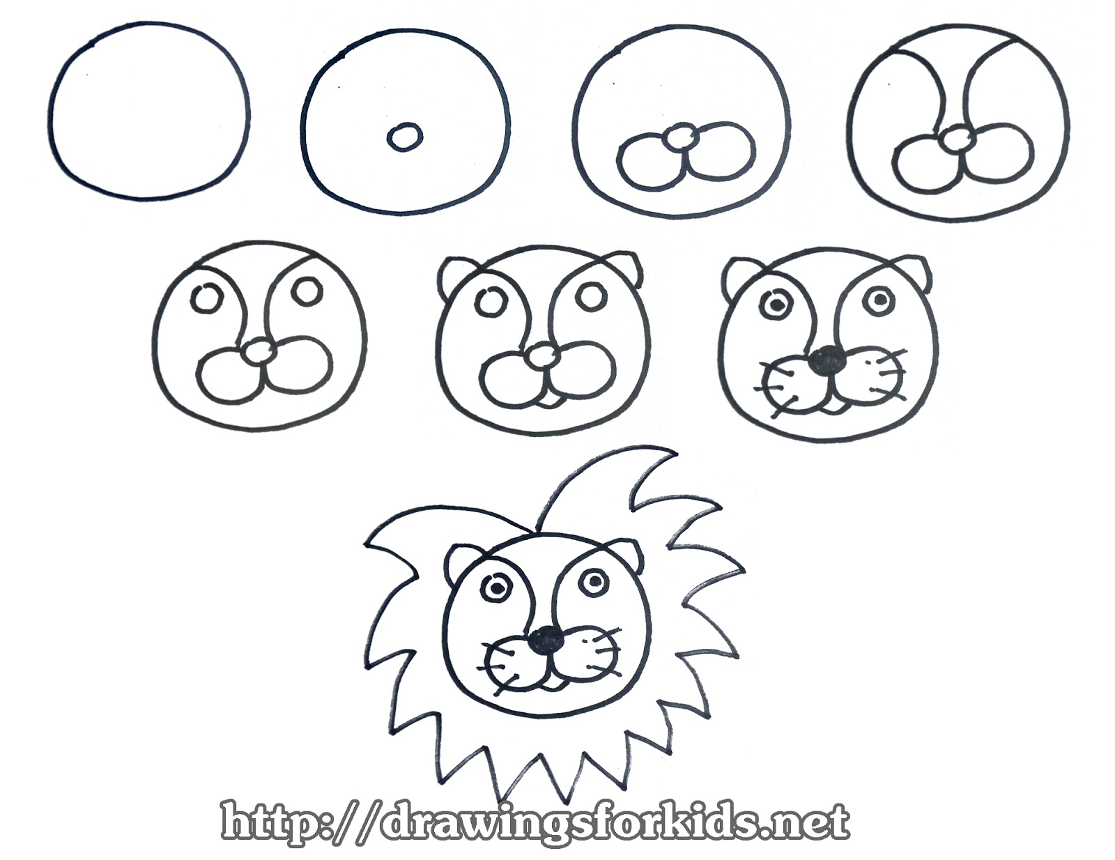 Lion Drawing Step By Step at GetDrawings | Free download