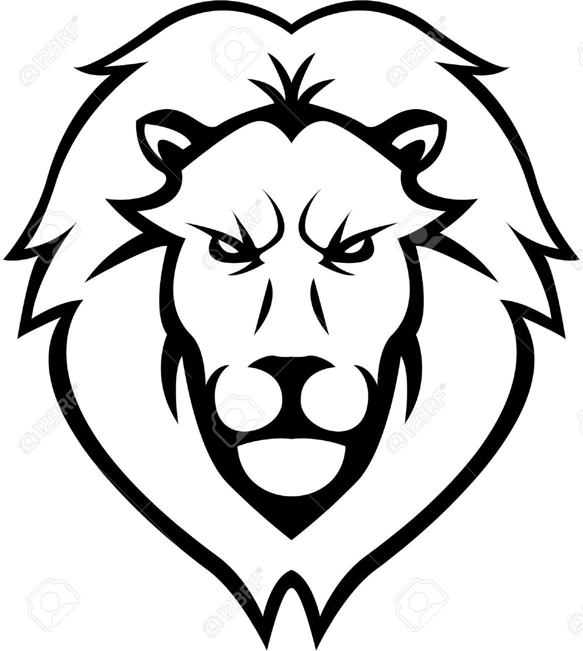 Lion Face Drawing at GetDrawings | Free download