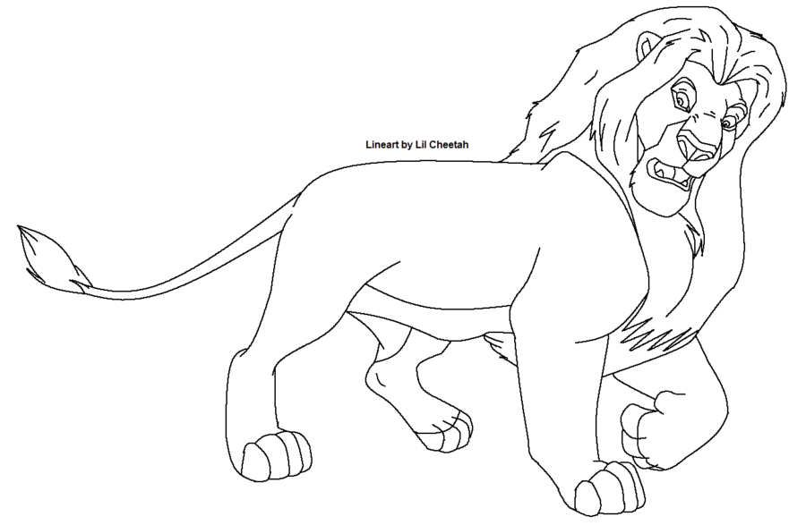 256 Simple Mufasa Coloring Pages with disney character