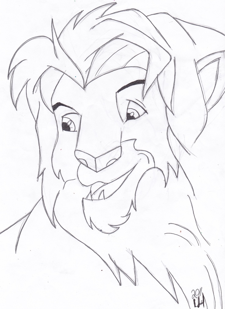 Lion King Pencil Drawing 1429