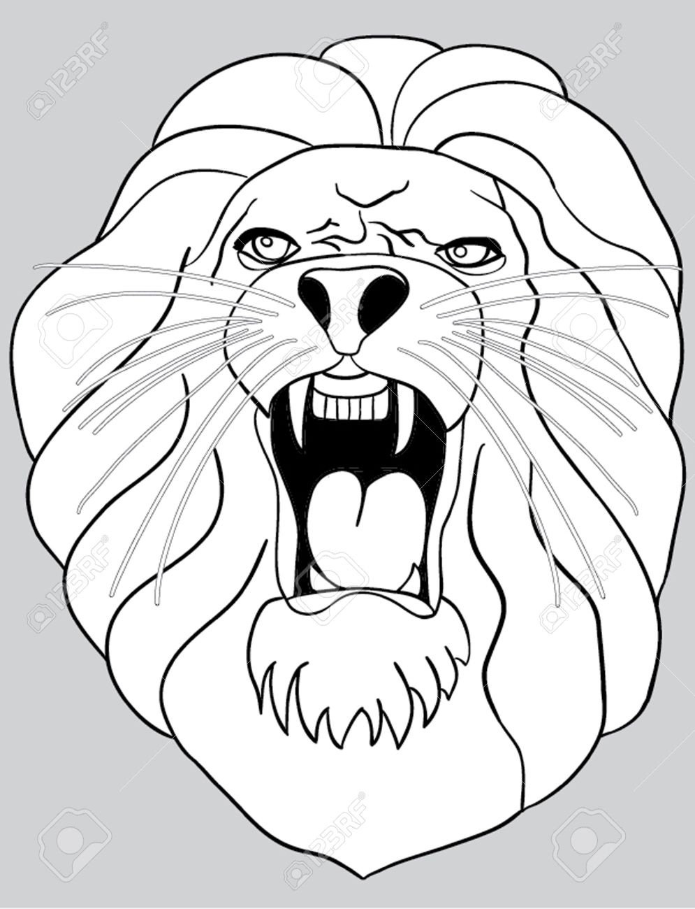 Lion Mouth Open Drawing at GetDrawings Free download