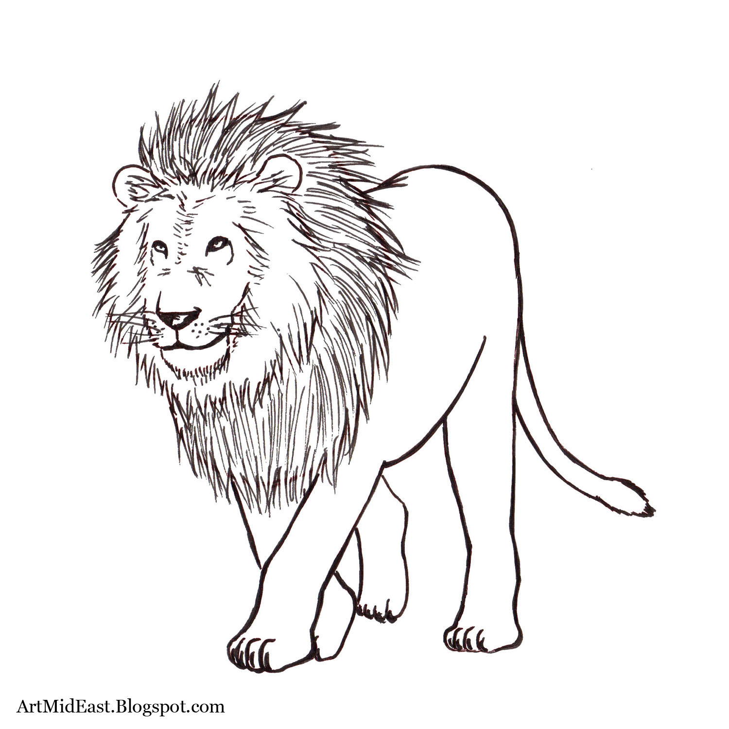 Lion With Crown Drawing at GetDrawings | Free download