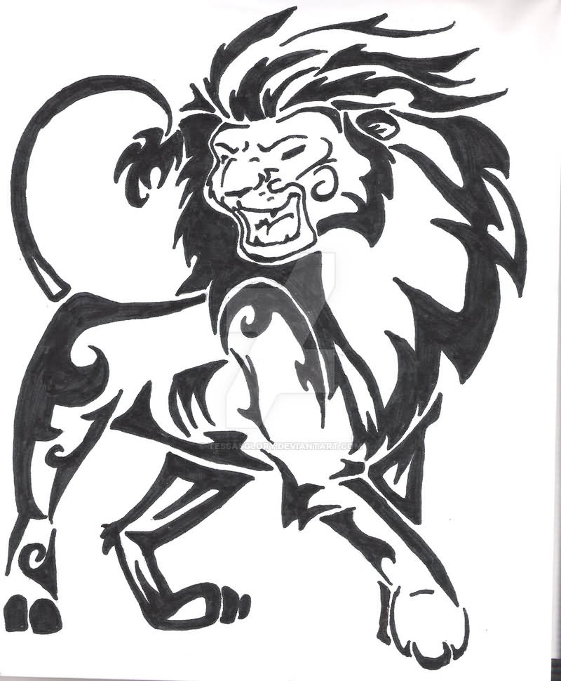 Lion With Crown Drawing at GetDrawings | Free download