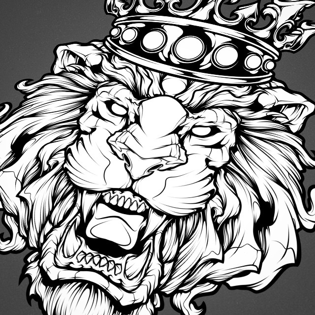 Lion With Crown Drawing at GetDrawings Free download
