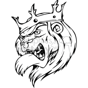 Lion With Crown Drawing at GetDrawings | Free download