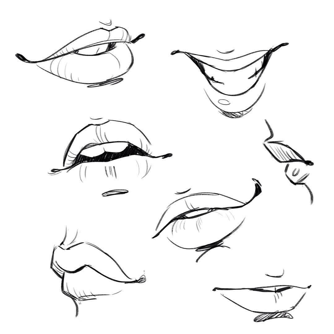 Lips Outline Drawing at GetDrawings | Free download