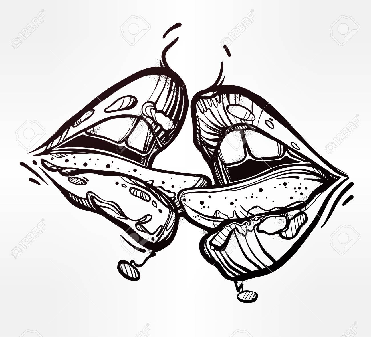 Lips Kissing Drawing At Getdrawings Free Download 6458