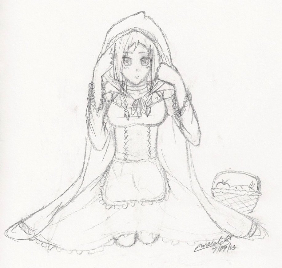 Little Red Riding Hood Drawing at GetDrawings | Free download