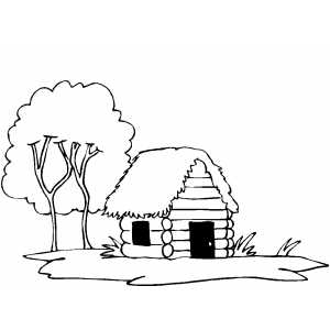 Log Cabin Drawing at GetDrawings | Free download