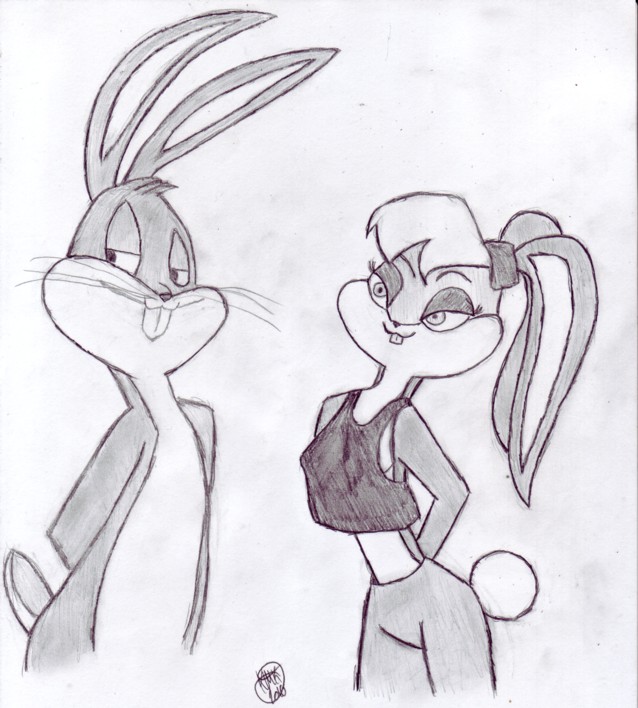 638x708 Bugs And Lola Bunny By Theebby.