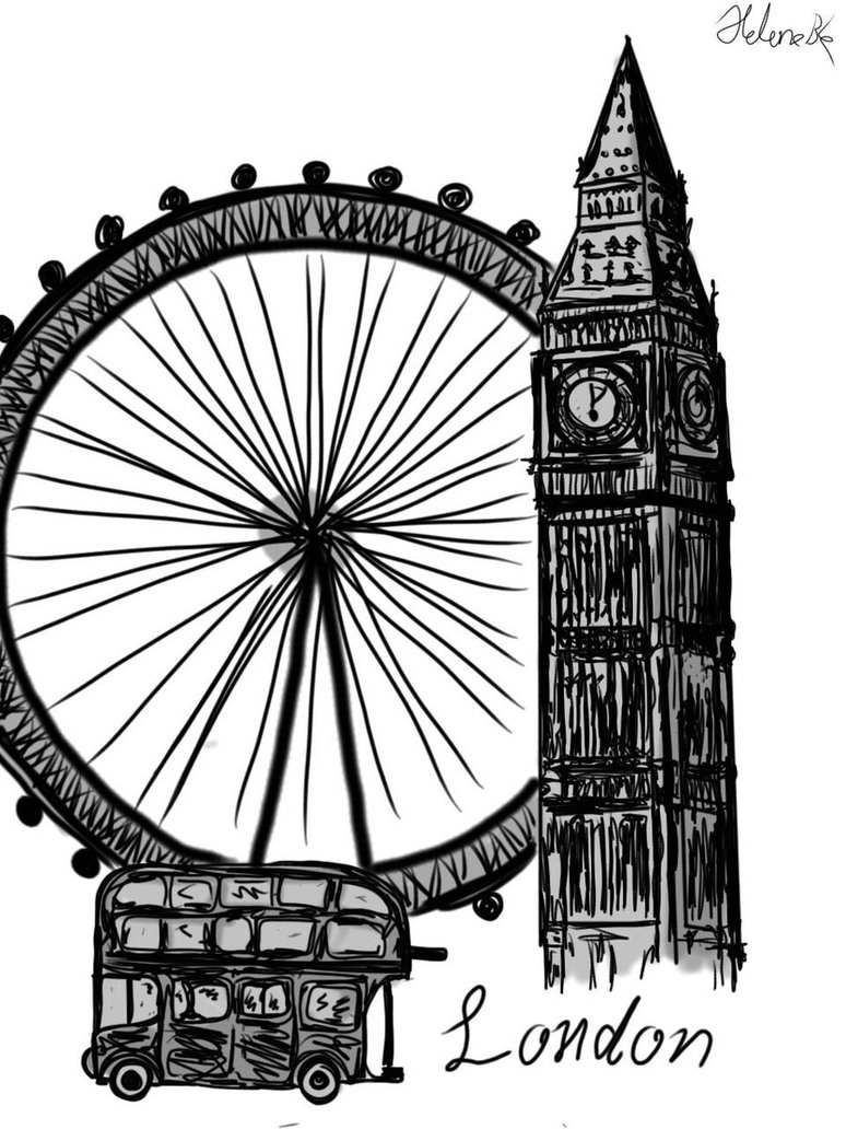 London Clock Tower Drawing at GetDrawings Free download