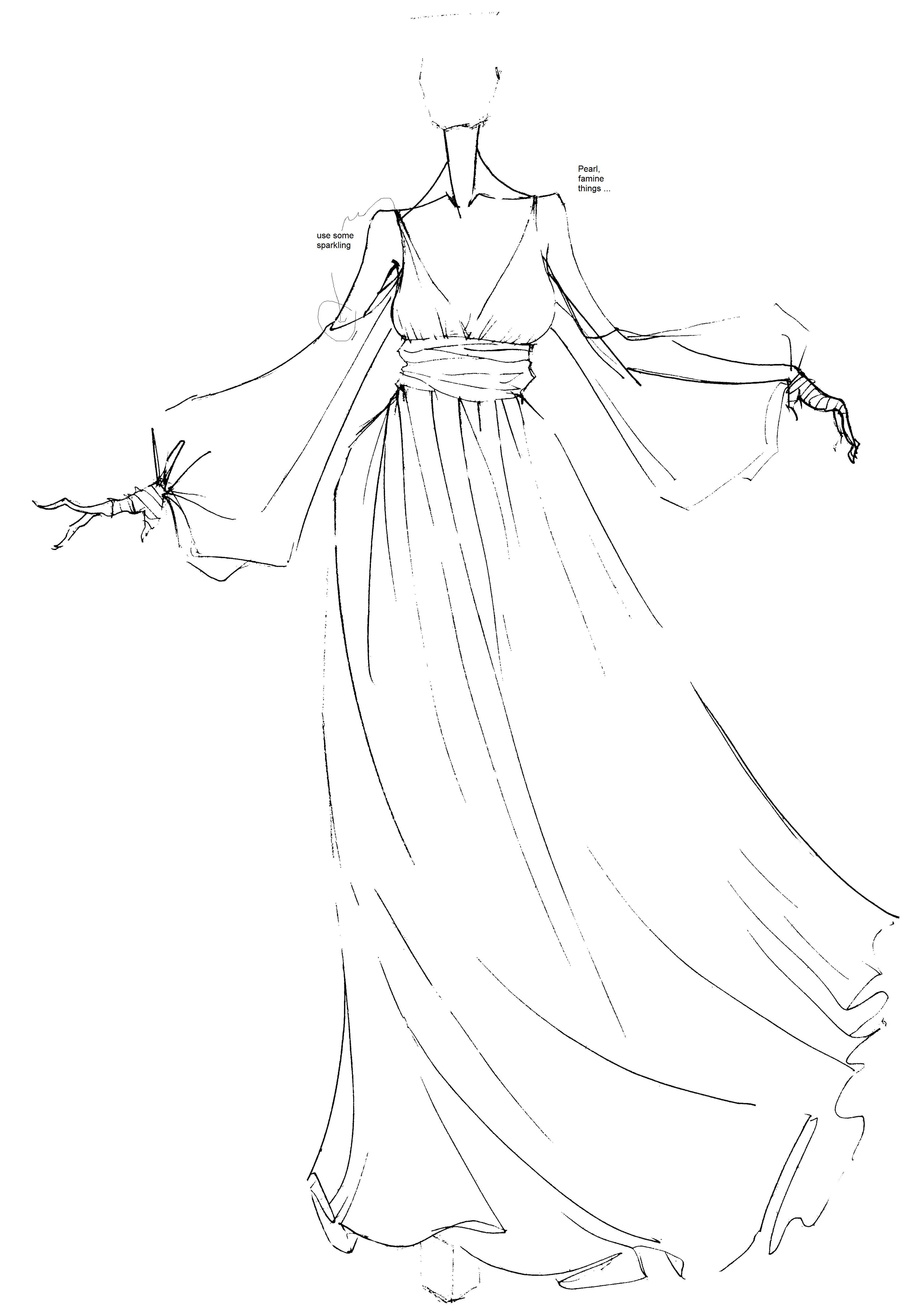 Flowing Dress Drawing Reference kereenblogreactions