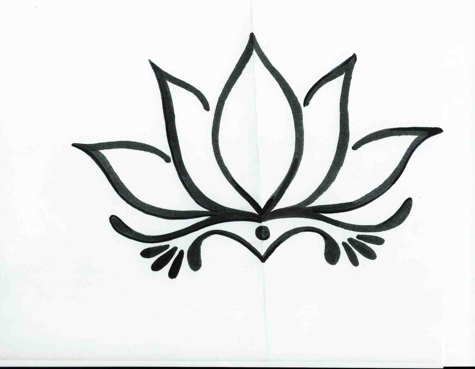 Lotus Flower Drawing Outline at GetDrawings Free download