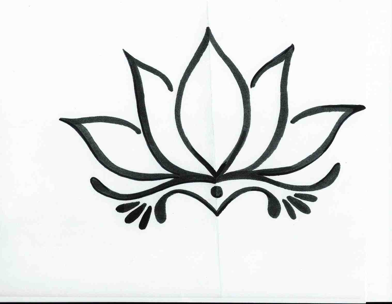 Lotus Flower Drawing Outline At GetDrawings Free Download