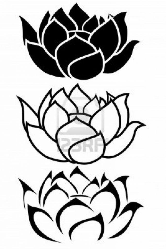 Lotus Line Drawing at GetDrawings | Free download