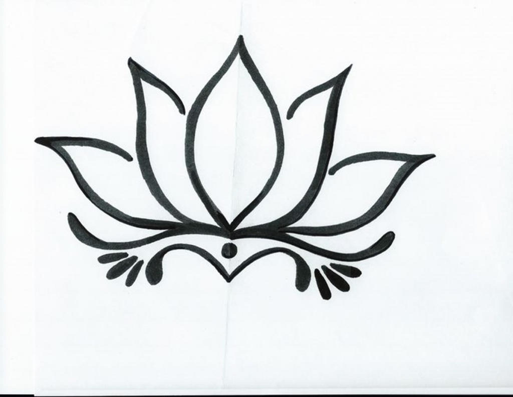 Lotus Line Drawing at GetDrawings | Free download