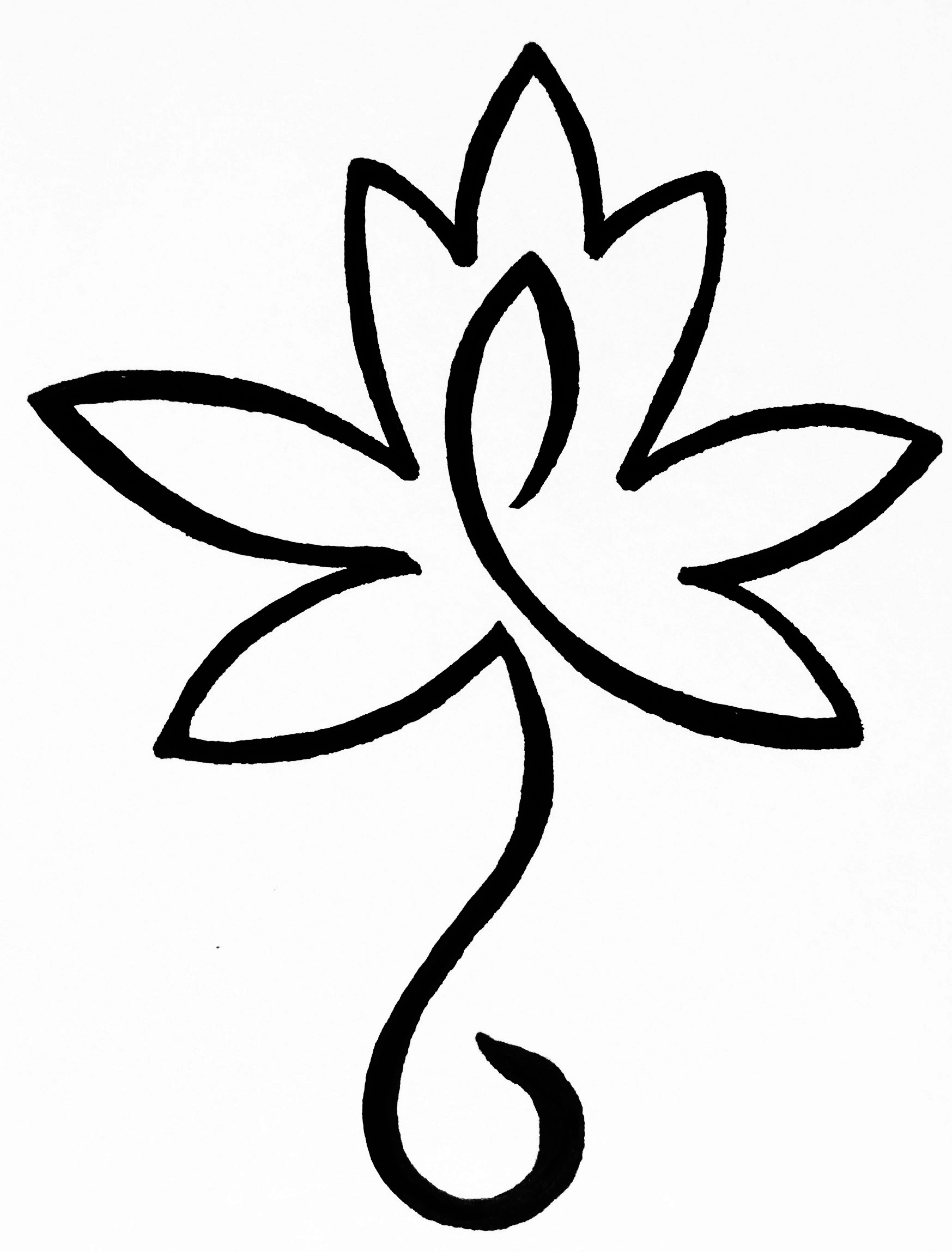 Lotus Line Drawing at GetDrawings Free download