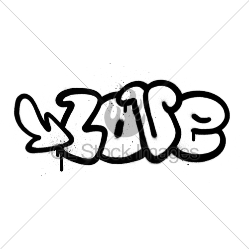 500x500 Graffiti Love Word In Black Over White Gl Stock Images