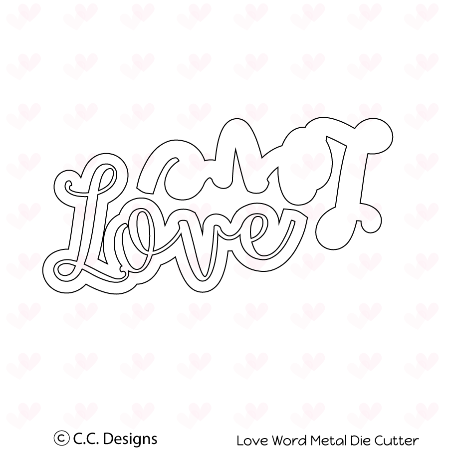 900x900 Love Word Metal Die C.c. Designs Rubber Stamps