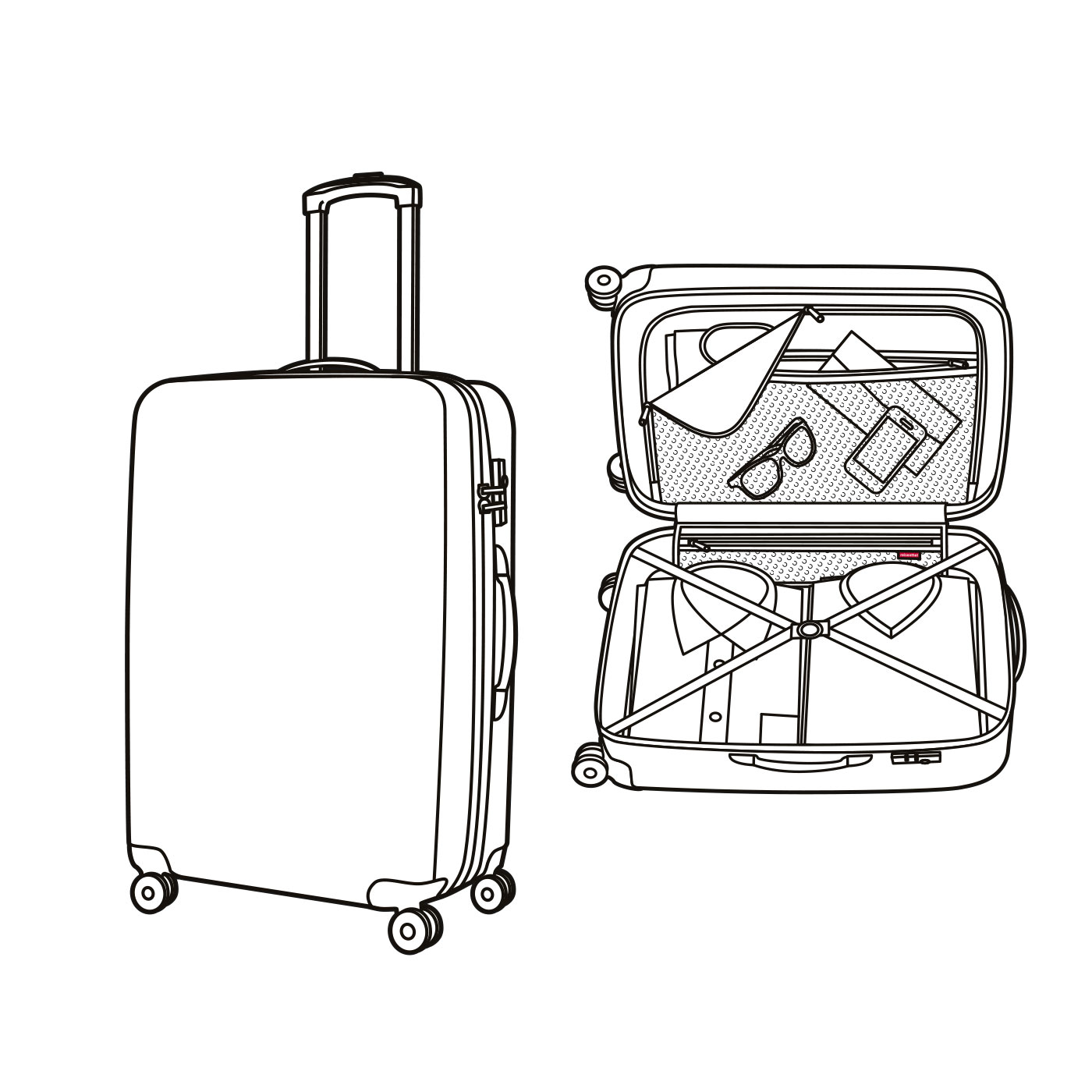 Luggage Drawing at GetDrawings | Free download