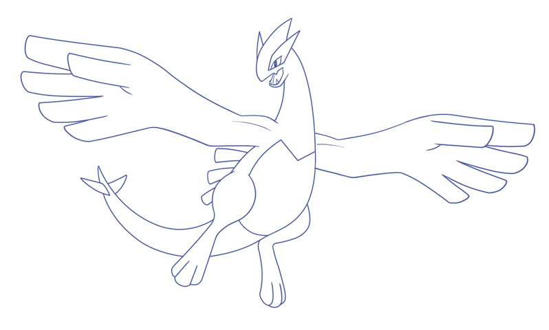 The best free Lugia drawing images. Download from 75 free drawings of