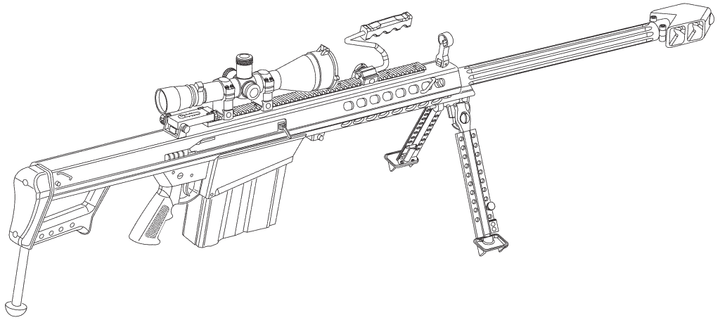 M4 Rifle Drawing at GetDrawings | Free download