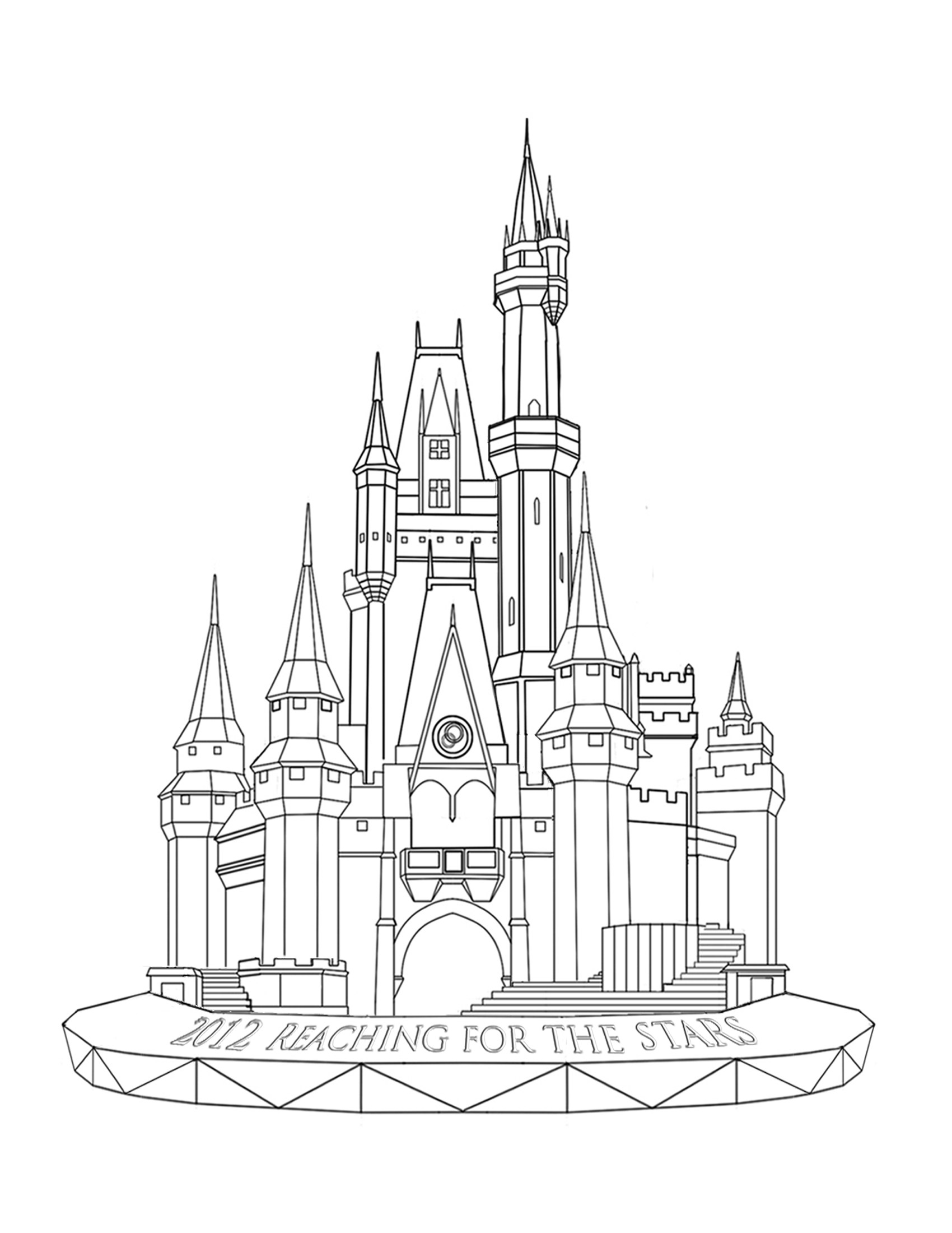 Magic Kingdom Castle Drawing at GetDrawings | Free download