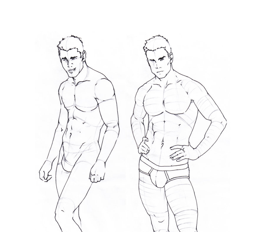 Anime Male Body Drawing Template - Lalocositas