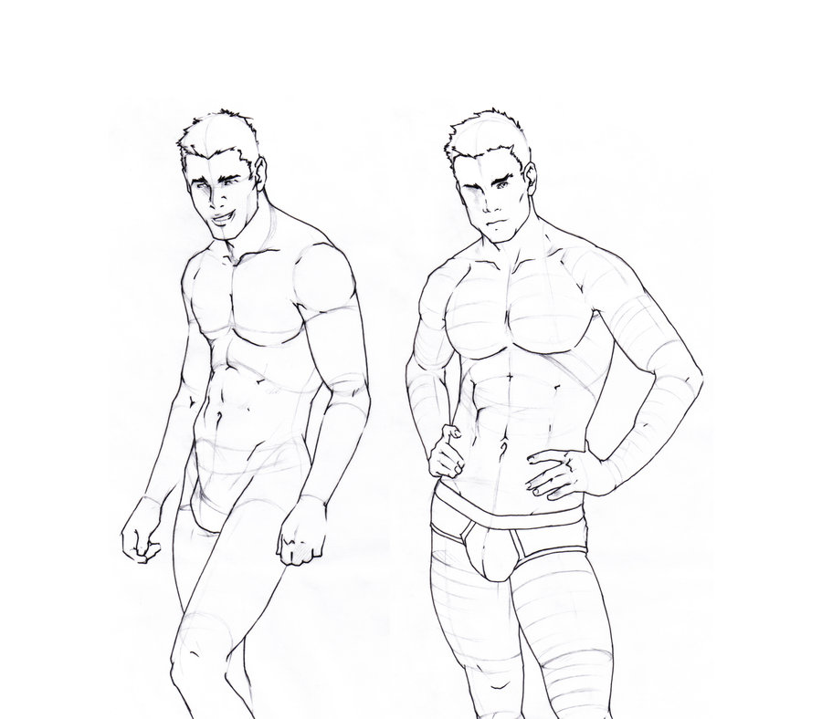 Anime Male Body Drawing Template Lalocositas