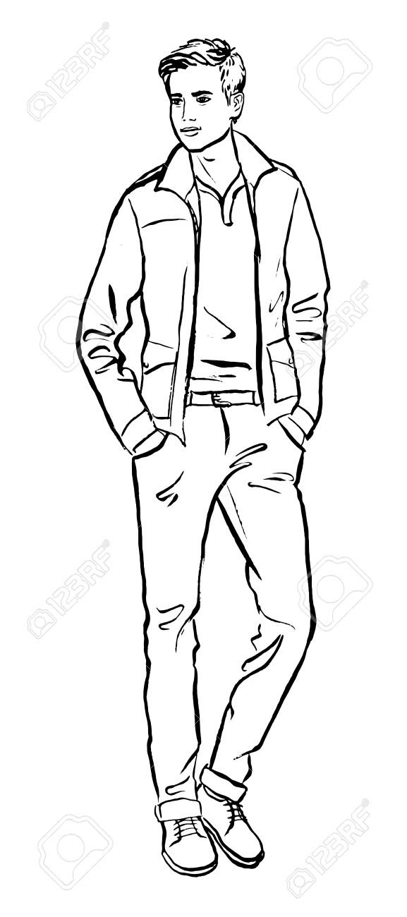 Male Outline Drawing at GetDrawings Free download