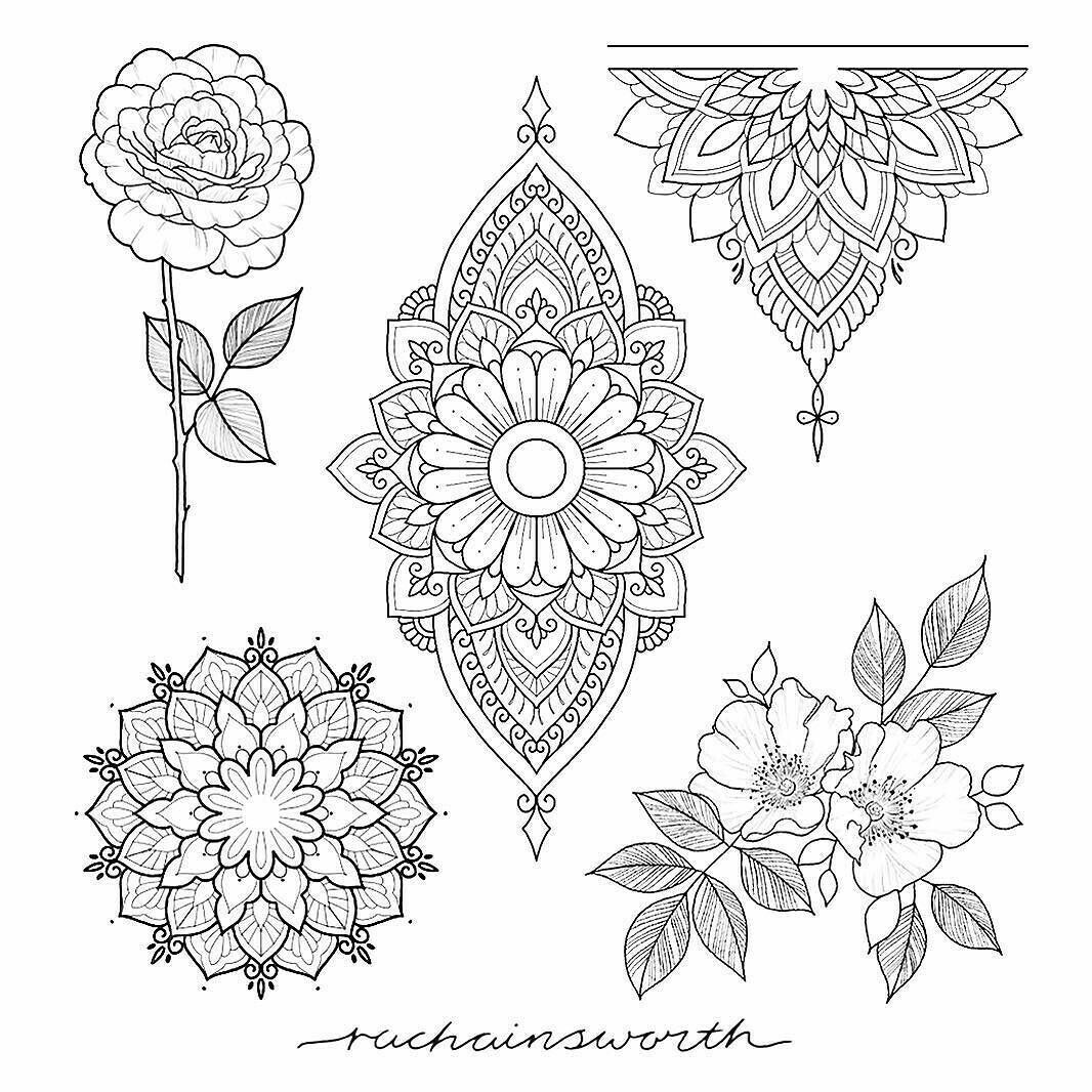 Printable Mandala Tattoo Stencil Printable Word Searches