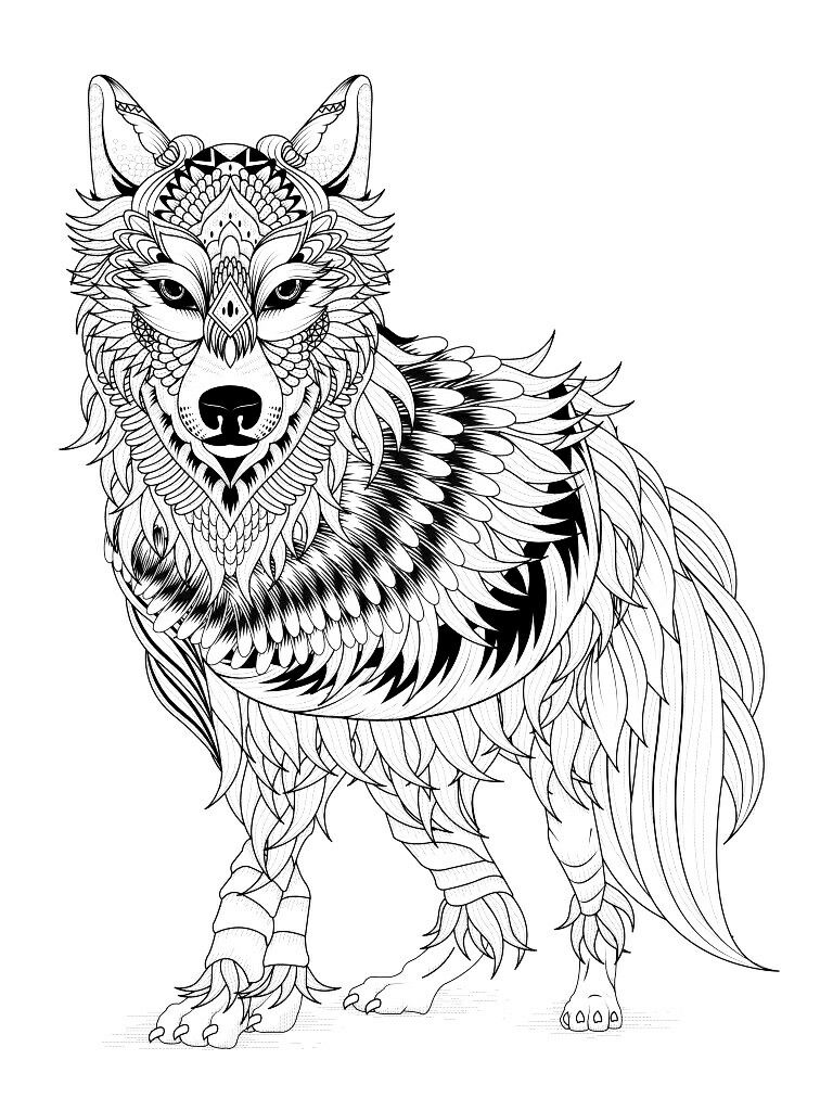 Mandala Wolf Drawing at GetDrawings | Free download