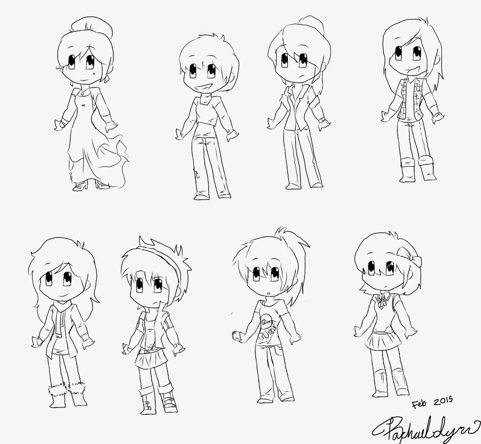 how to draw chibi clothes