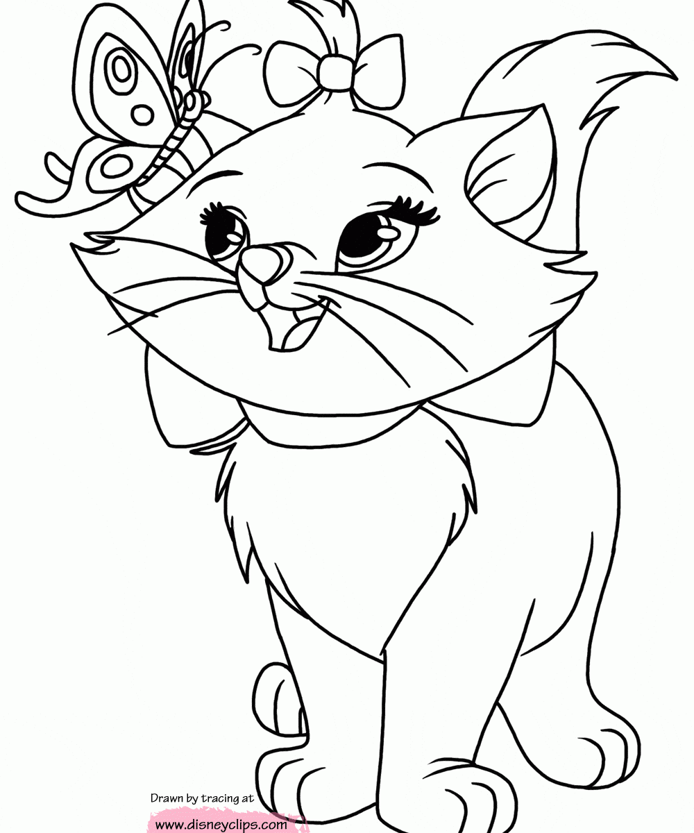 Marie Aristocats Drawing At Getdrawings Free Download Sketch Coloring Page.