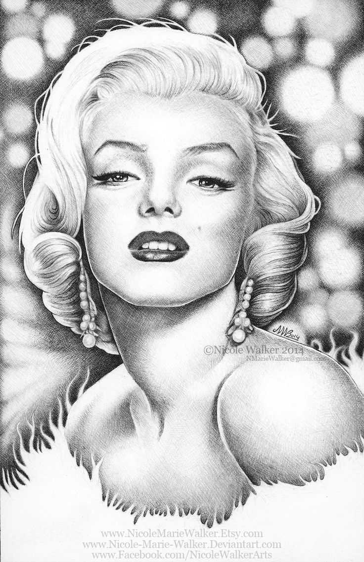 Marilyn Monroe Black And White Drawing at GetDrawings Free download