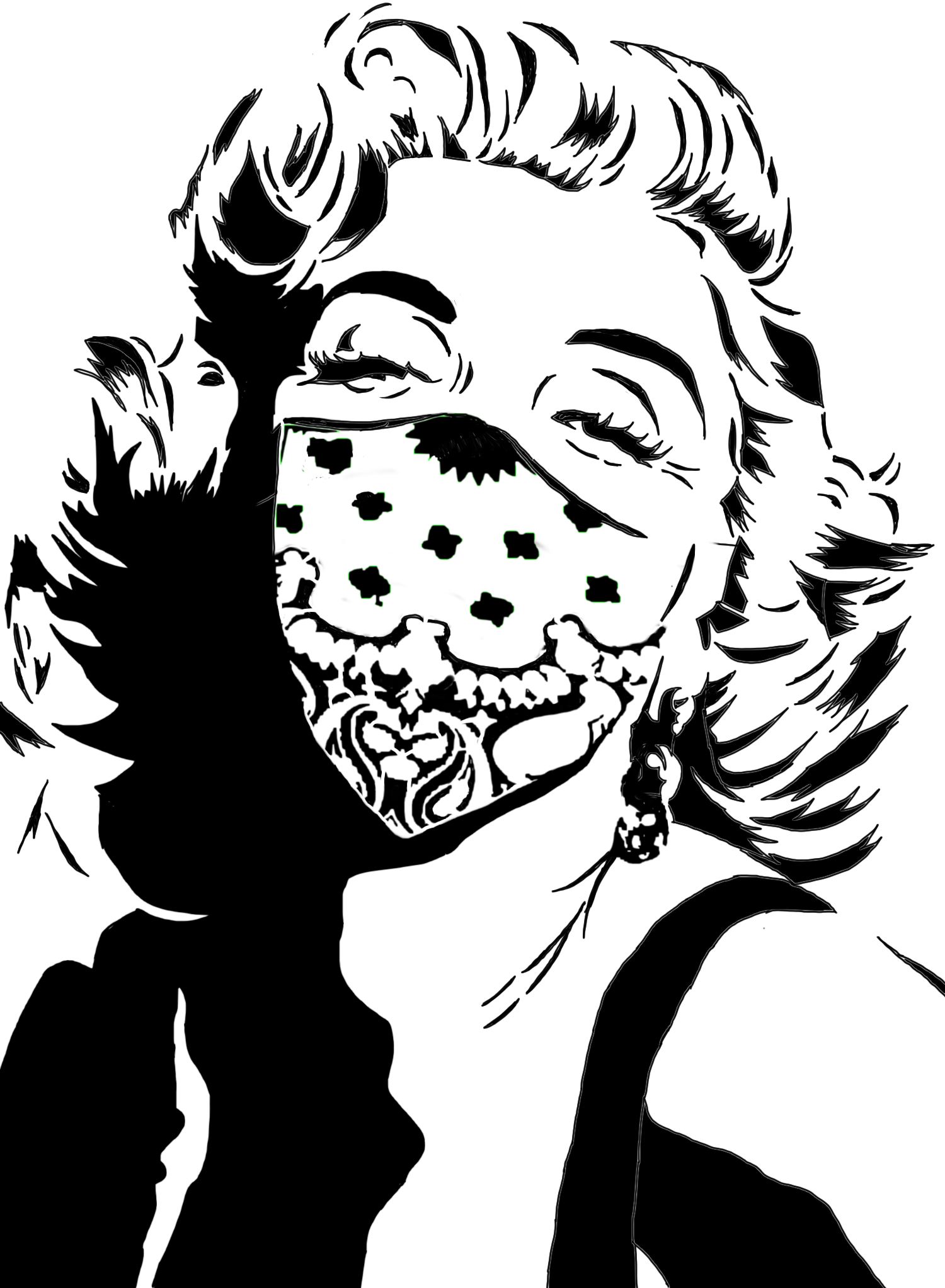 Marilyn Monroe Black And White Drawing at GetDrawings Free download