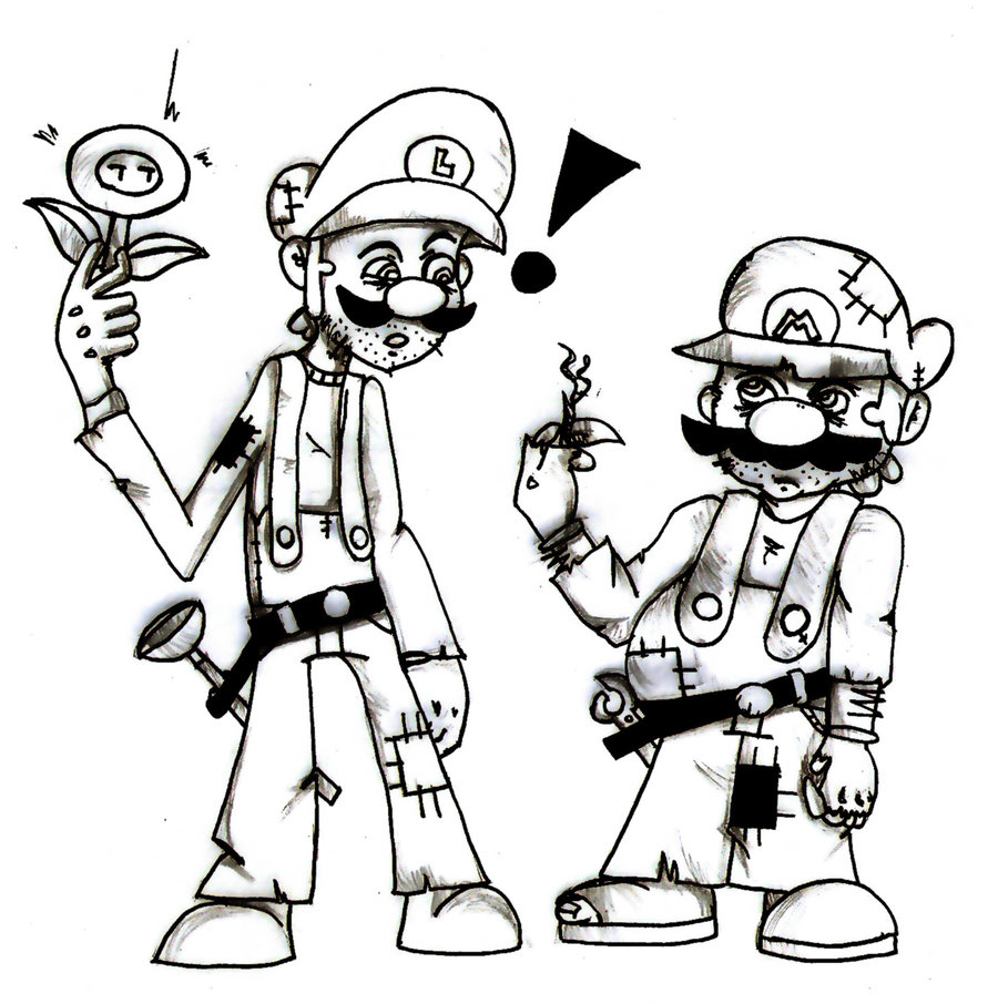 Mario And Luigi Drawing at GetDrawings Free download