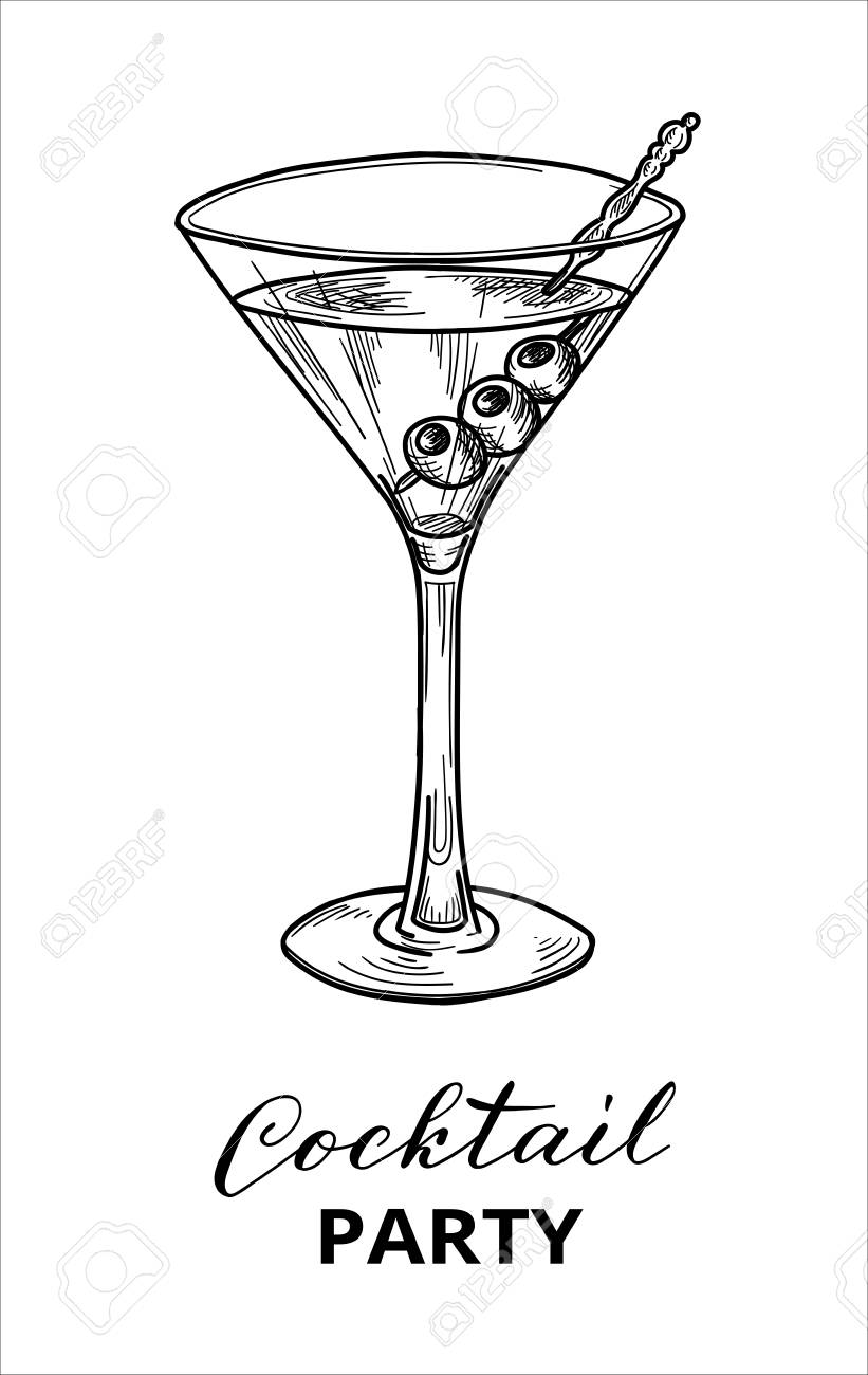 The Best Free Martini Drawing Images Download From Free Drawings