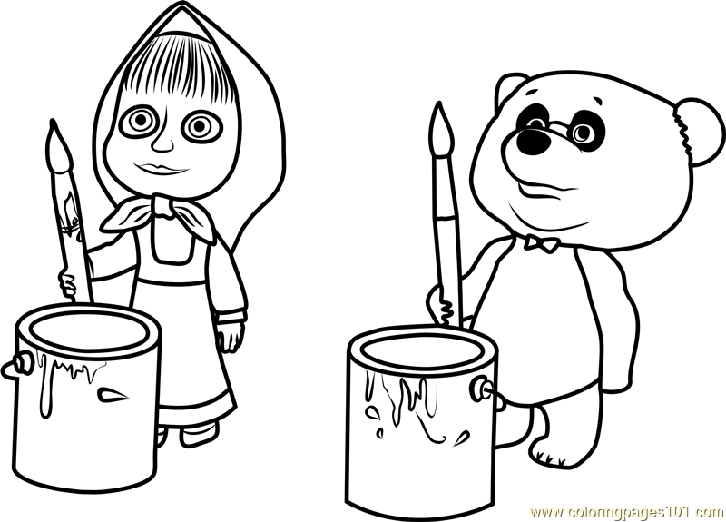 Masha And The Bear Drawing at GetDrawings Free download